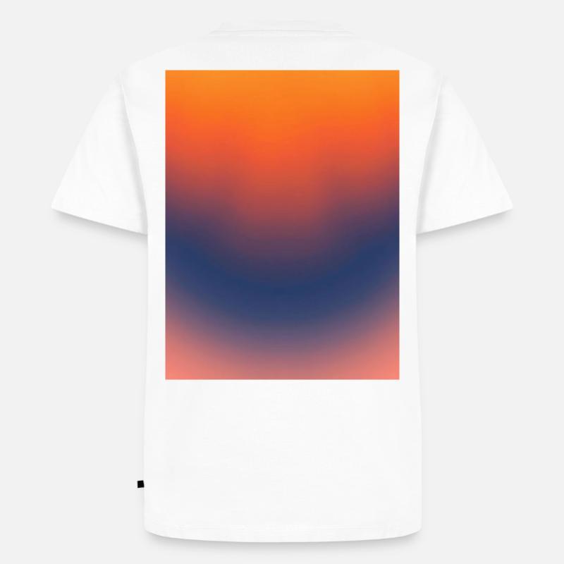 Mitternachts-Glut-Gradient - Männer Premium Bio T-Shirt - Weiß