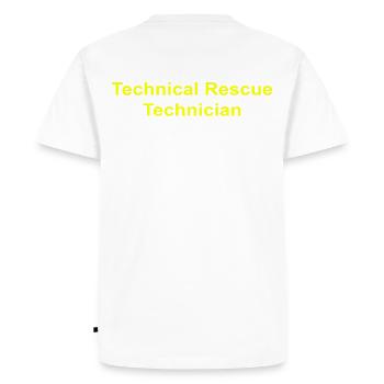 Technical Rescue Technician - Men's Premium Organic T-Shirt - white - Back - Nico (187cm)