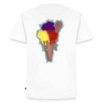 Glace arc-en-ciel - T-shirt Premium bio Homme - blanc - Dos - Nico (187cm)