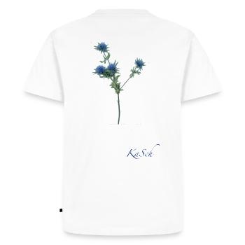Distel_KaSch - Men's Premium Organic T-Shirt - white - Back - Nico (187cm)