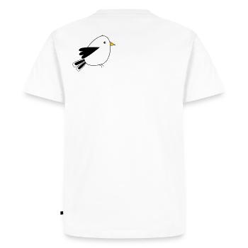 little bird - Men's Premium Organic T-Shirt - white - Back - Nico (187cm)