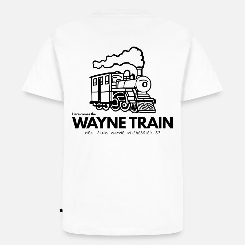Wayne Train - Männer Premium Bio T-Shirt - Weiß