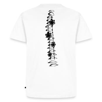 Scoliose Florale Spinal Fusion Noir - T-shirt Premium bio Homme - blanc - Dos - Nico (187cm)