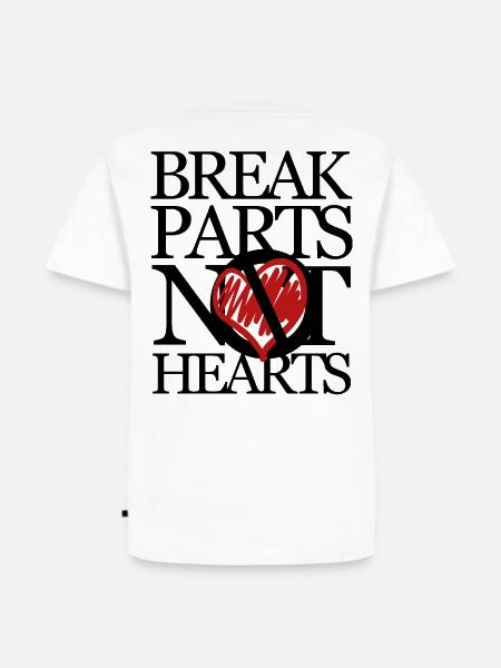 Break Parts Not Hearts - Männer Premium Bio T-Shirt - Weiß