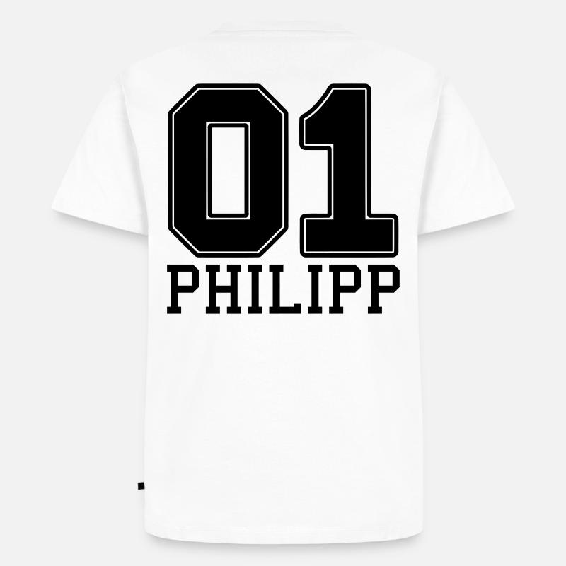 Philipp Name Vorname - Männer Premium Bio T-Shirt - Weiß