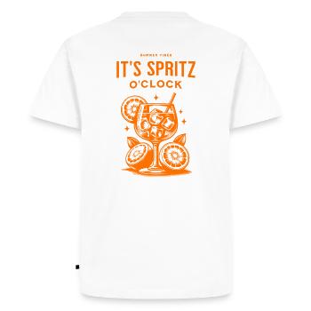 Your Spritzzzzz!, Aperetivo to celebrate - Men's Premium Organic T-Shirt - white - Back - Nico (187cm)