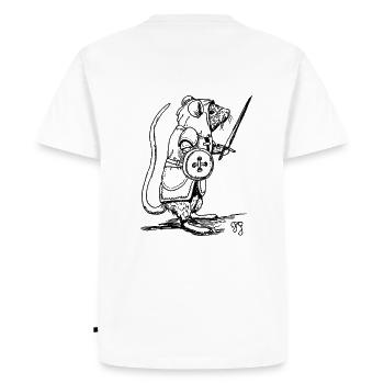 Whisker Knight - Men's Premium Organic T-Shirt - white - Back - Nico (187cm)