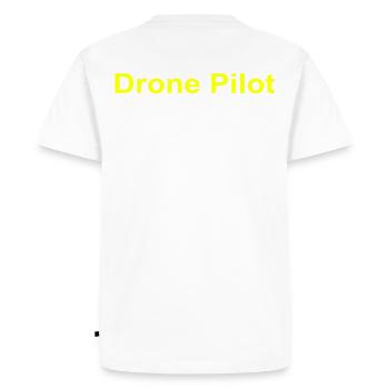 Drone Pilot - Men's Premium Organic T-Shirt - white - Back - Nico (187cm)