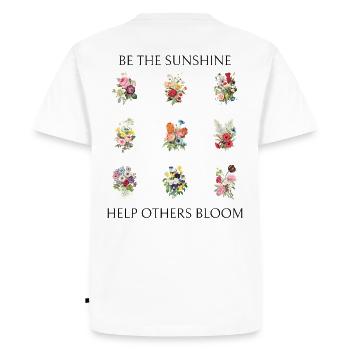 Soyez le soleil et aidez les autres - T-shirt Premium bio Homme - blanc - Dos - Nico (187cm)