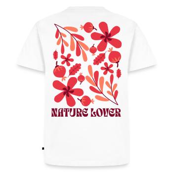 Nature Lover - Men's Premium Organic T-Shirt - white - Back - Nico (187cm)