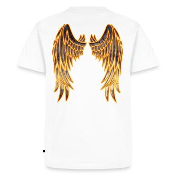 Angel glowing wings - T-shirt Premium bio Homme - blanc - Dos - Nico (187cm)