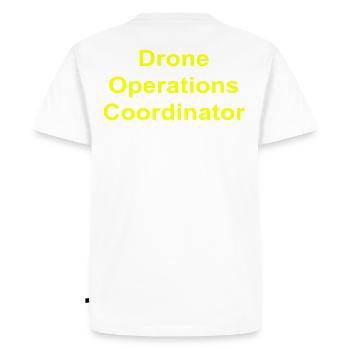 Drone Operations Coordinator - Men's Premium Organic T-Shirt - white - Back - Nico (187cm)