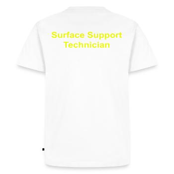 Surface Support Technician - Men's Premium Organic T-Shirt - white - Back - Nico (187cm)