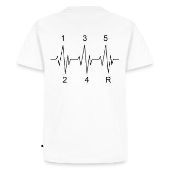 cadeau pour les passionnés de voiture - T-shirt Premium bio Homme - blanc - Dos - Nico (187cm)