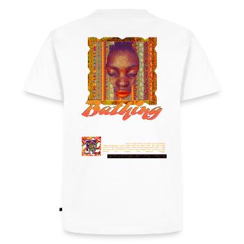 Afro futurism afrocentric graphic design - Men's Premium Organic T-Shirt - white - Back - Nico (187cm)
