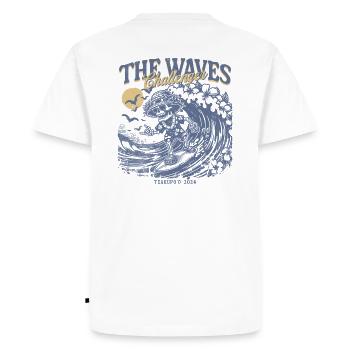 Teahupoo Tahiti The Waves Challenger - Men's Premium Organic T-Shirt - white - Back - Nico (187cm)