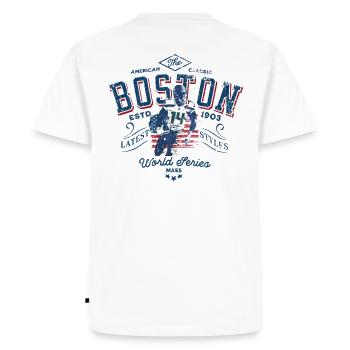 Boston classic world series MASS V2 - Men's Premium Organic T-Shirt - white - Back - Nico (187cm)