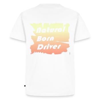 Natural Born Driver – Death Valley Sunset - Men's Premium Organic T-Shirt - white - Back - Nico (187cm)
