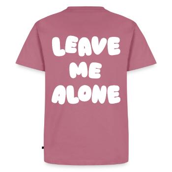 Leave Me Alone - Männer Premium Bio T-Shirt - Mauve - Hinten - Nico (187cm)