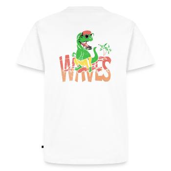 Ride the waves Teahupoo Tahiti - Men's Premium Organic T-Shirt - white - Back - Nico (187cm)