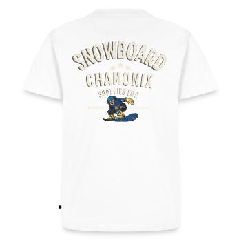 Chamonix snowboarding - T-shirt Premium bio Homme - blanc - Dos - Nico (187cm)