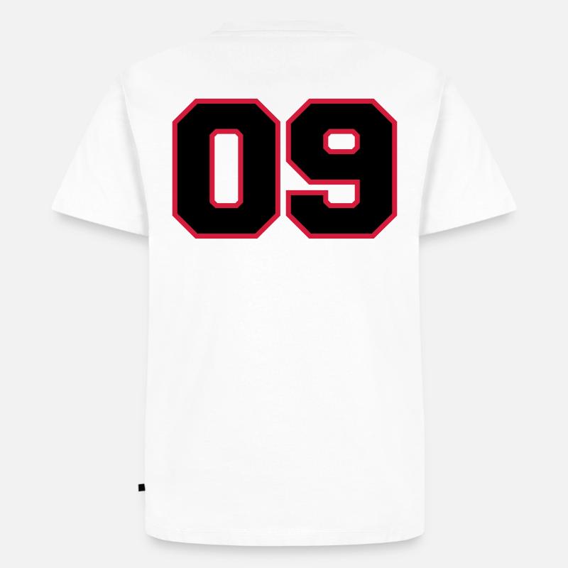 number 09 - Männer Premium Bio T-Shirt - Weiß