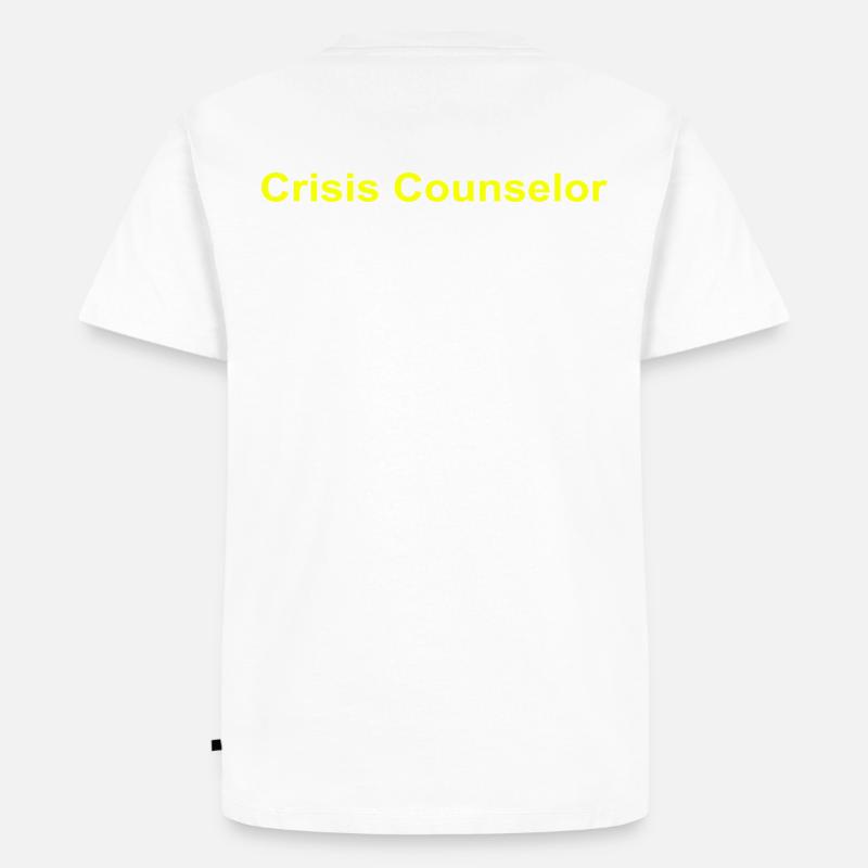 Crisis Counselor - Männer Premium Bio T-Shirt - Weiß