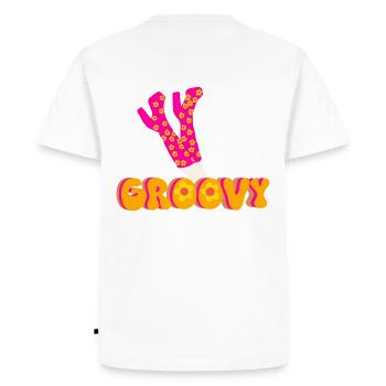 Bottes Plateforme Disco Funky Groovy - T-shirt Premium bio Homme - blanc - Dos - Nico (187cm)