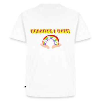 Neurodivergent Queen - T-shirt Premium bio Homme - blanc - Dos - Nico (187cm)