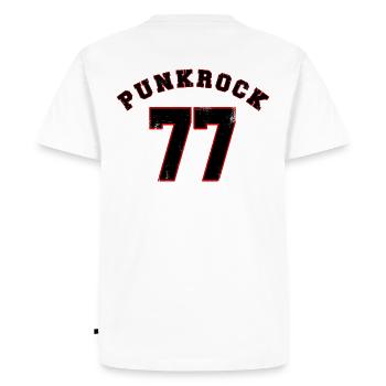 Punk Rock 77 Musique Punk Rock - T-shirt Premium bio Homme - blanc - Dos - Nico (187cm)