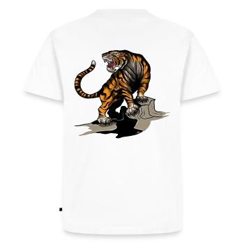 Tigre de la vieille école - T-shirt Premium bio Homme - blanc - Dos - Nico (187cm)