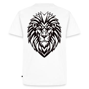 Löwe Premium Design - T-shirt Premium bio Homme - blanc - Dos - Nico (187cm)