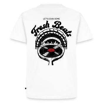 Let’s Cook Some FRESH BEATS - Disque vinyle - T-shirt Premium bio Homme - blanc - Dos - Nico (187cm)