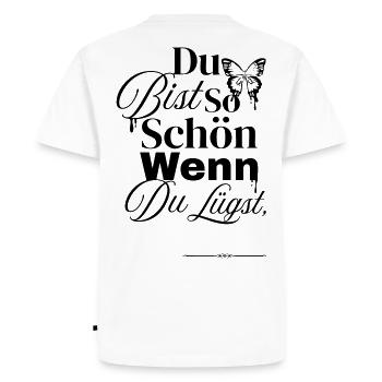 So nice when you lie - Men's Premium Organic T-Shirt - white - Back - Nico (187cm)