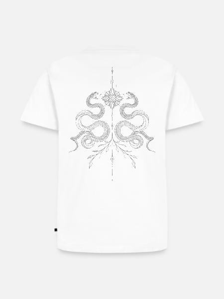 Blossom Snake - Männer Premium Bio T-Shirt - Weiß