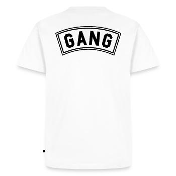 Bannières de gang - T-shirt Premium bio Homme - blanc - Dos - Nico (187cm)