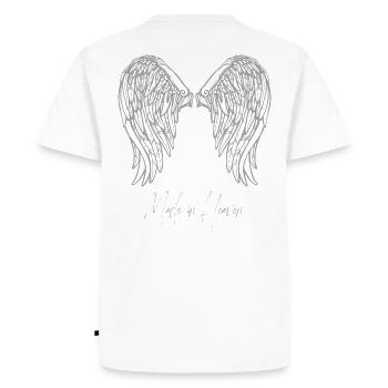 heaven - Men's Premium Organic T-Shirt - white - Back - Nico (187cm)