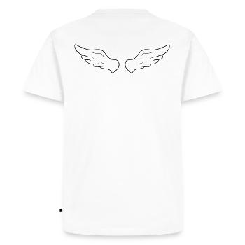 Angel Wings - Men's Premium Organic T-Shirt - white - Back - Nico (187cm)
