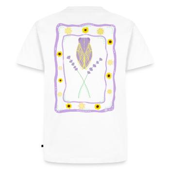 Summer Provence Vibes - Cicada and Lavender - Men's Premium Organic T-Shirt - white - Back - Nico (187cm)