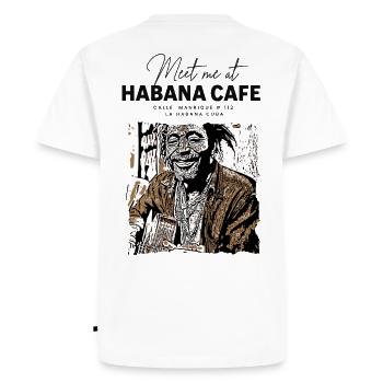 Portrait of an Authentic Cuban Musician - Men's Premium Organic T-Shirt - white - Back - Nico (187cm)
