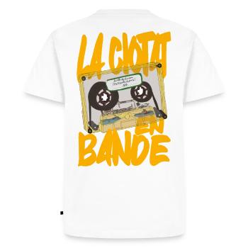 La Ciotat in a band - Men's Premium Organic T-Shirt - white - Back - Nico (187cm)