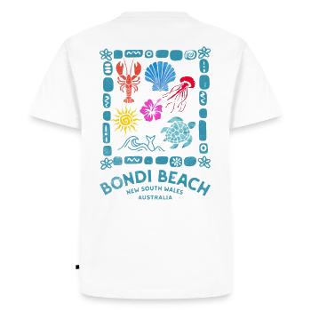 Bondi Beach Marine Souvenir - Men's Premium Organic T-Shirt - white - Back - Nico (187cm)