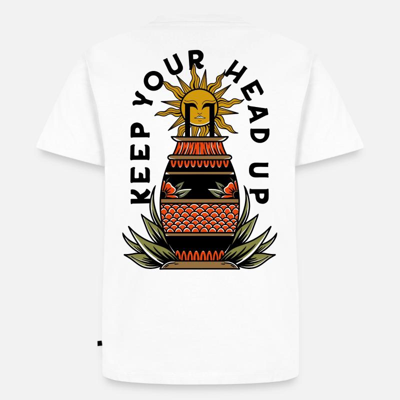 Keep Your Head Up - Männer Premium Bio T-Shirt - Weiß