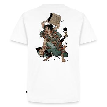 Sato Tadanobu avec un goban - T-shirt Premium bio Homme - blanc - Dos - Nico (187cm)