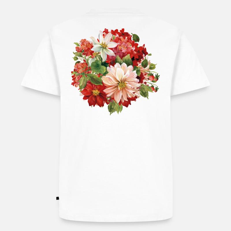Blumen - Männer Premium Bio T-Shirt - Weiß