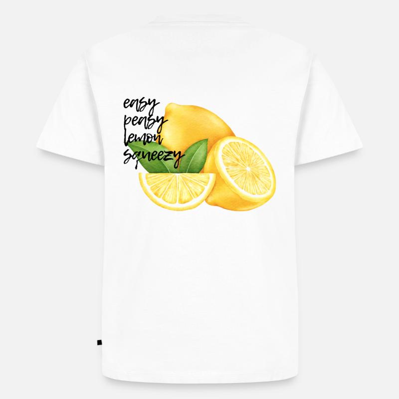 Zitrone - Männer Premium Bio T-Shirt - Weiß