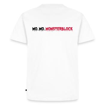 bloc Monster - T-shirt Premium bio Homme - blanc - Dos - Nico (187cm)
