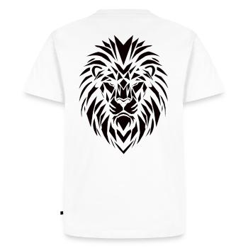 Löwe Premium Design - T-shirt Premium bio Homme - blanc - Dos - Nico (187cm)