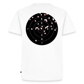 cible - T-shirt Premium bio Homme - blanc - Dos - Nico (187cm)