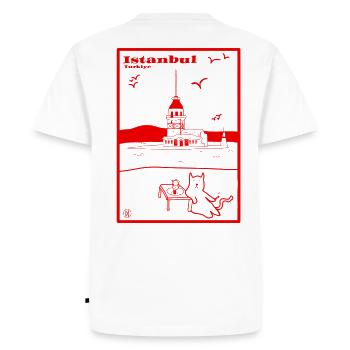 İstanbul turquie - T-shirt Premium bio Homme - blanc - Dos - Nico (187cm)